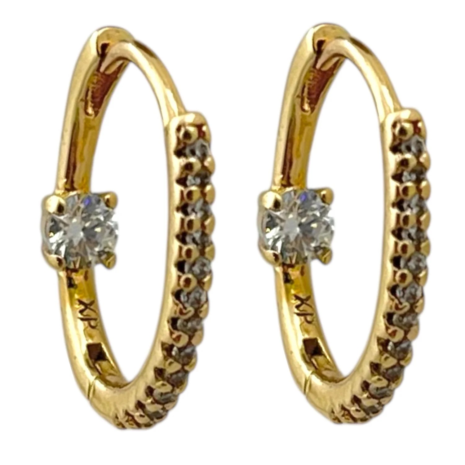گوشواره زنانه حلقه ای طرح جواهری شیک ژوپینگ