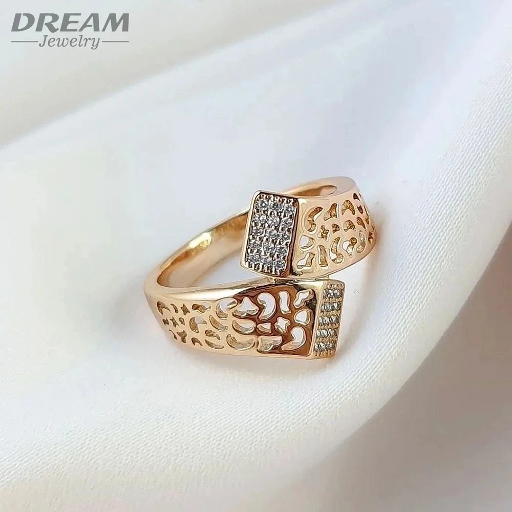 انگشتر زنانه ظریف طرح جواهری نقش‌برجسته برند DREAM