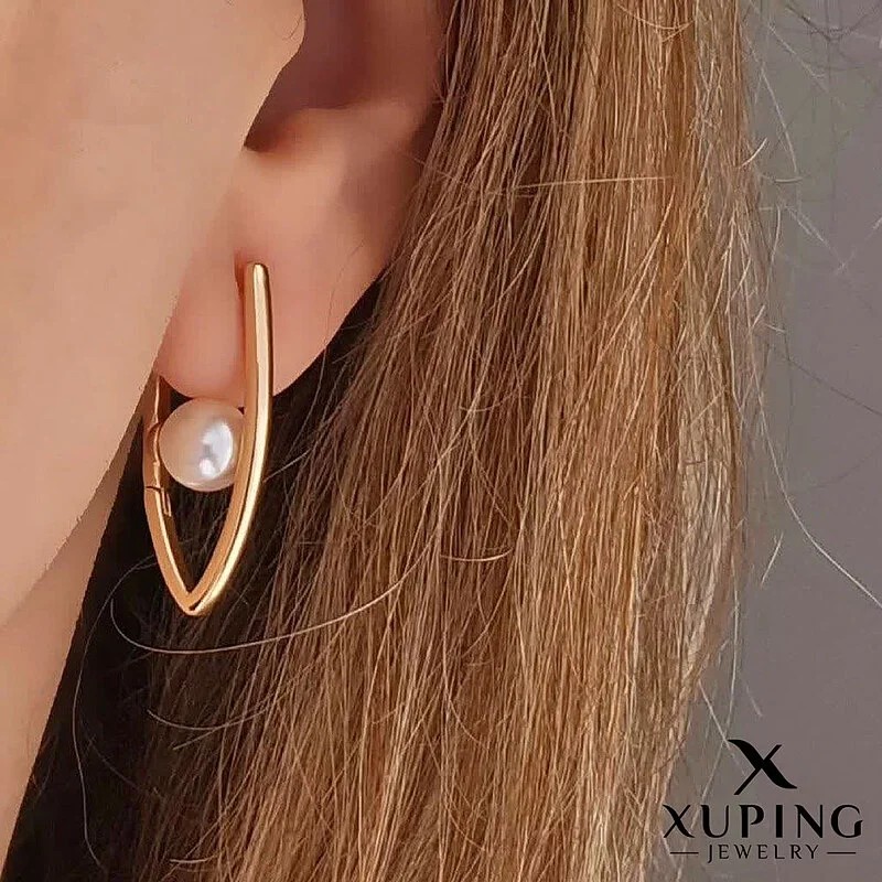گوشواره هفتی مرواریدی با روکش طلا از برند ژوپینگ