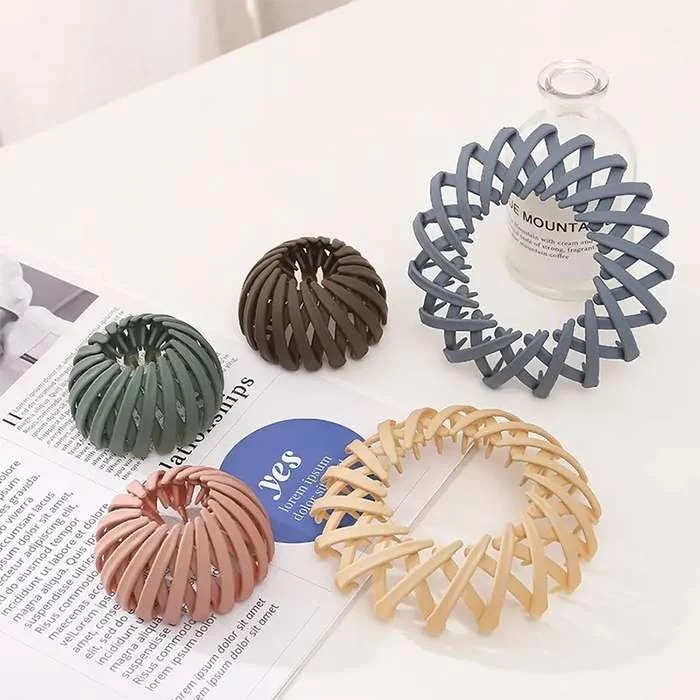 گیره چنگکی گوجه ای مو شمعی دخترانه طرح مات