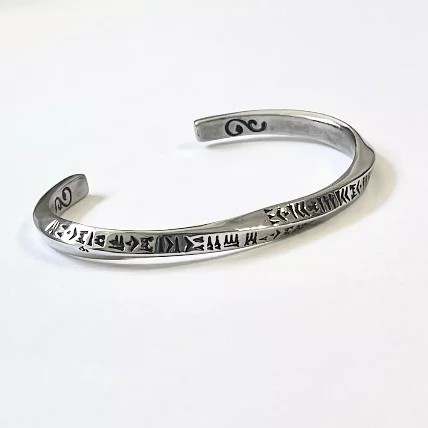 دستبند بنگل مردانه طرح میخی، استیل ضد زنگ