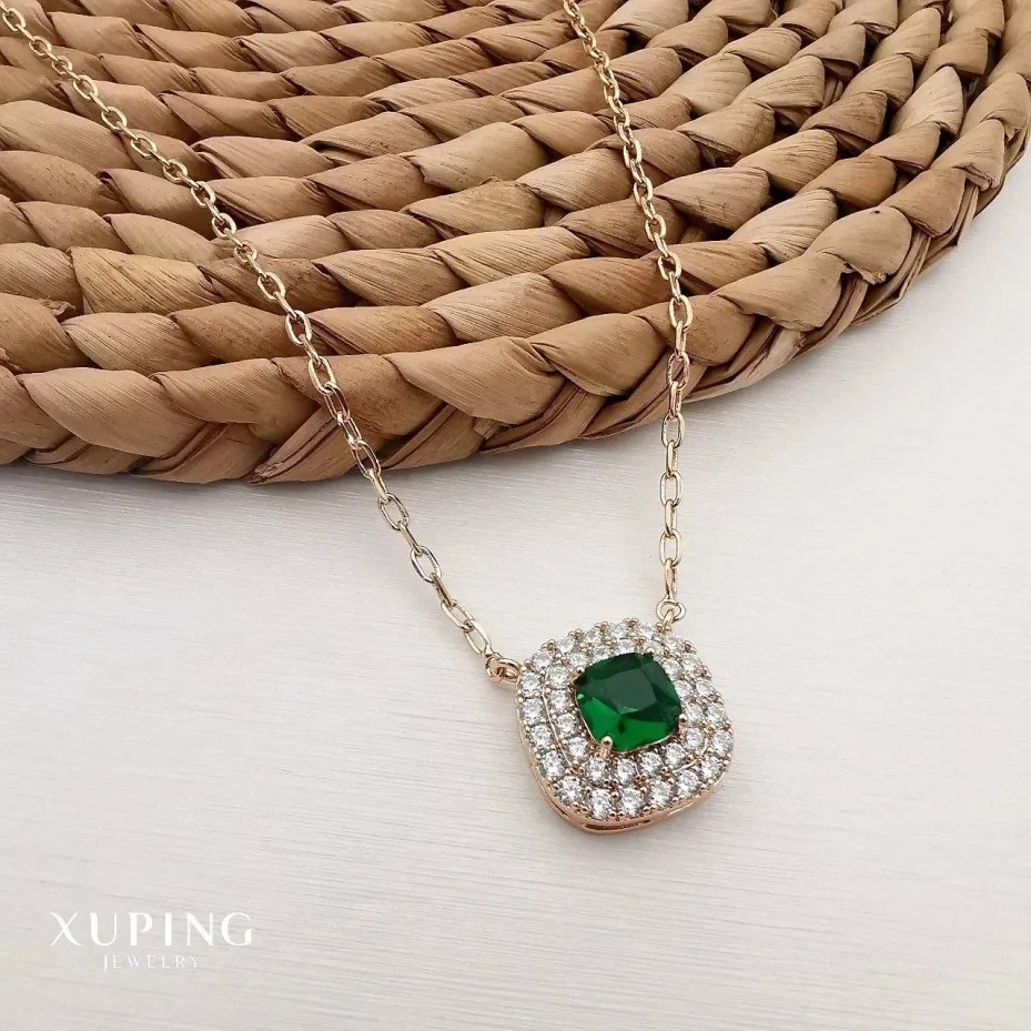 گردنبند زنانه طرح جواهری نگینرنگی برند ژوپینگ