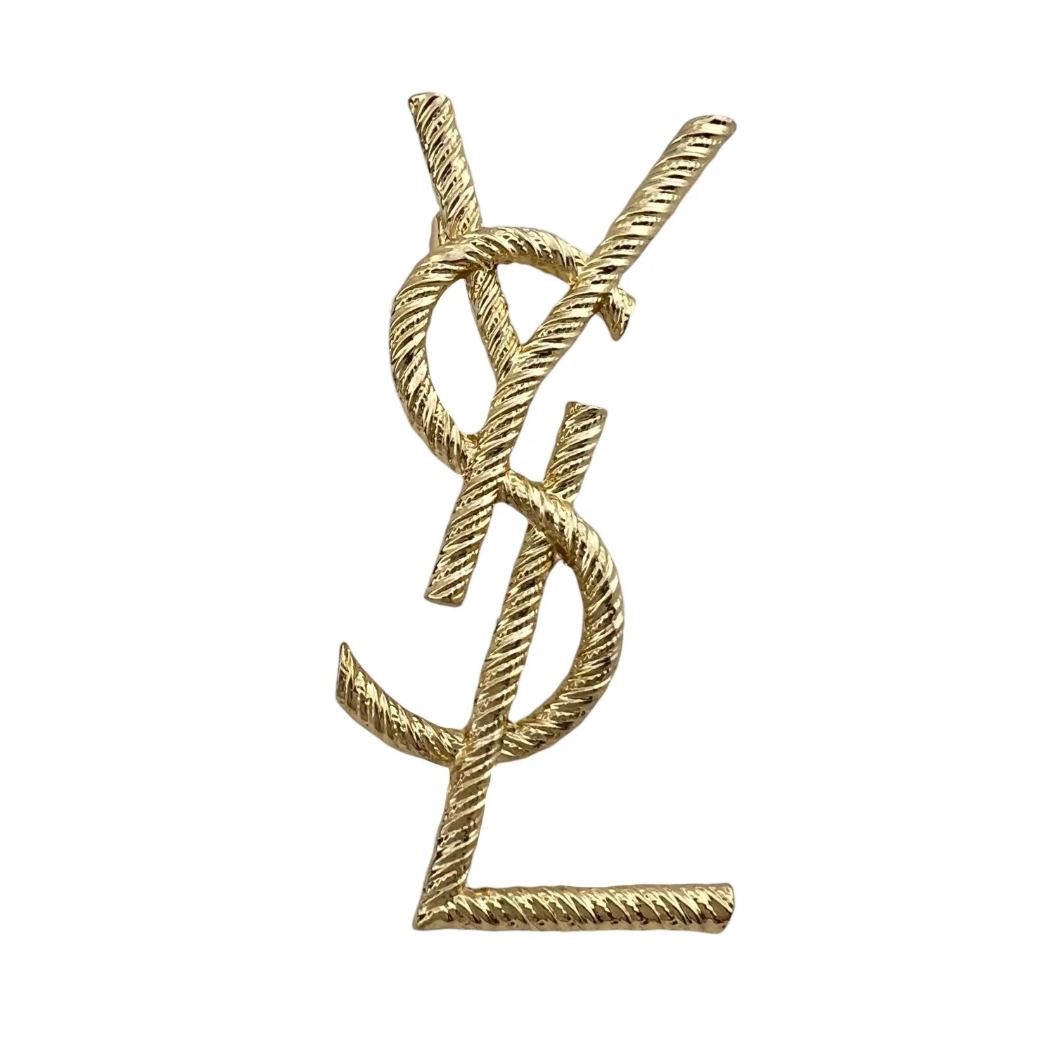 گل سینه طرح YSL طلایی، استایلی بینظیر برای بانوان خوش سلیقه