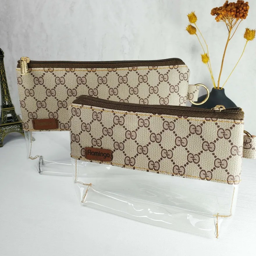 کیف لوازم آرایشی زنانه فلامینگو طرح طلقی Gucci